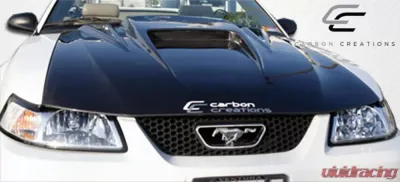 1999-2004 Ford Mustang Carbon Creations Spyder 3 Hood - 1 Piece - 102722