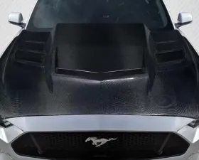 2018-2023 Ford Mustang Carbon Creations Interceptor Hood - 1 Piece