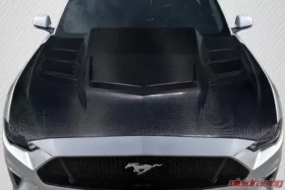 2018-2023 Ford Mustang Carbon Creations Interceptor Hood - 1 Piece - 118047