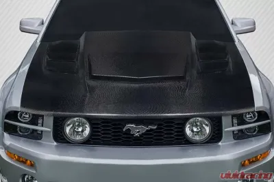 2005-2009 Ford Mustang Carbon Creations Interceptor Hood - 1 Piece - 118077