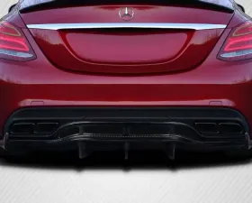 2015-2020 Mercedes C Class W205 Carbon Creations Weaver Sport Rear Diffuser - 3 Pieces