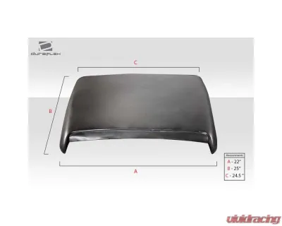 Universal Duraflex Ram Air Type 9 Hood Scoop - 1 Piece - 114247