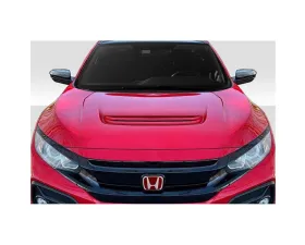 2016-2021 Honda Civic Duraflex V2 Type R Look Hood - 1 Piece