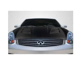 2003-2007 Infiniti G35 Coupe Carbon Creations Geo6ix DriTech AM-S Hood - 1 Piece