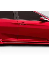 2017-2021 Honda Civic Type R Duraflex Skywalker Side Skirt Rocker Panel Splitters - 4 Pieces ( Must be used with Skywalker Fenders 119347 )                                     - 119349 - Image 4
