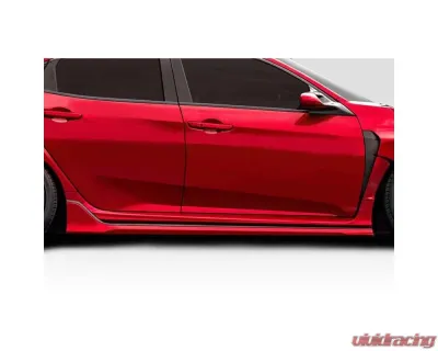 2017-2021 Honda Civic Type R Duraflex Skywalker Side Skirt Rocker Panel Splitters - 4 Pieces ( Must be used with Skywalker Fenders 119347 ) - 119349