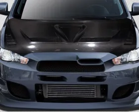 2008-2017 Mitsubishi Lancer / Lancer Evolution 10 Lancer Carbon Creations DriTech Race Hood - 1 Piece