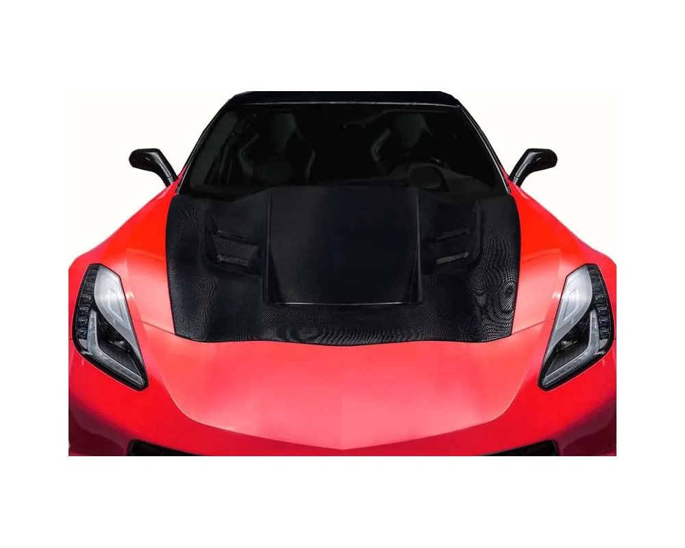 2014-2019 Chevrolet Corvette C7 Carbon Creations Eagle Eye Hood - 1 Piece - 119934
