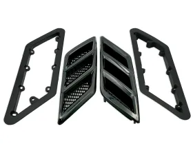 Roush Gloss Black Fender Vent Heat Extractors Ford Mustang 2015-2023