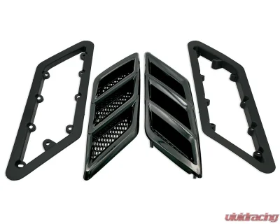 Roush Gloss Black Fender Vent Heat Extractors Ford Mustang 2015-2023 - 422326