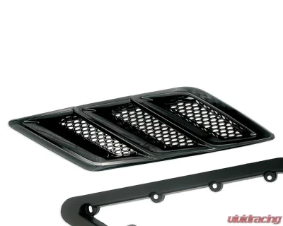 Roush Gloss Black Fender Vent Heat Extractors Ford Mustang 2015-2023 - 422326