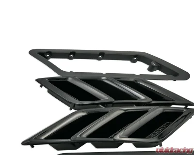 Roush Gloss Black Fender Vent Heat Extractors Ford Mustang 2015-2023 - 422326