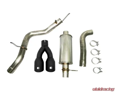 Roush Performance Cat Back Exhaust w/ Black Tips Ford Ranger 2.3L 2019-2023 - 422179-BLK