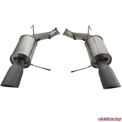 Roush Axle-Back Exhaust Black Tip Ford Mustang GT 2011-2014 - 421127-BLK