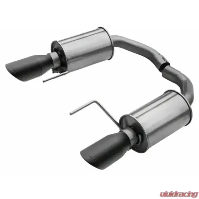 Roush Axle-Back Exhaust Black Tip Ford Mustang V6 | Ecoboost 2015-2025 - 421837-BLK