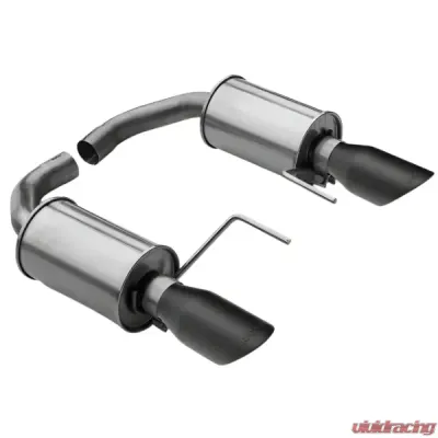 Roush Axle-Back Exhaust Black Tip Ford Mustang V6 | Ecoboost 2015-2025 - 421837-BLK
