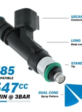 Bosch 547cc/min High Impedance EV14 Fuel Injector - Standard Length (60mm)                                     - 0280158279 - Image 6