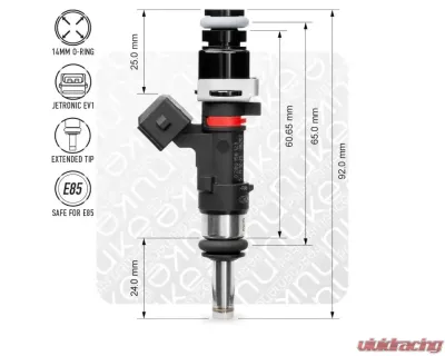 Bosch Motorsport Injector 627cc 65mm EV14L - 130-01-063