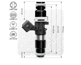 Bosch Motorsport Injector 870cc 65mm EV14L