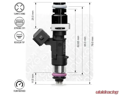 Bosch Motorsport Injector 2200cc NGI2 65mm EV14L 4pcs - 130-04-220