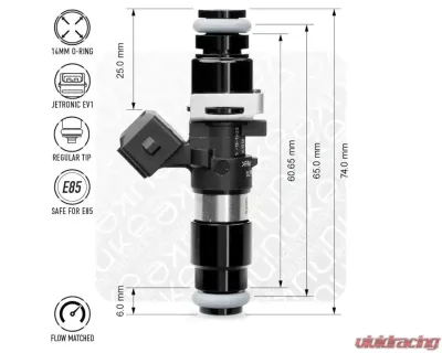 Bosch Motorsport Injector 1462cc 65mm EV14L 5pcs - 130-05-150
