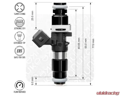 Bosch Motorsport Injector 1200cc 65mm EV14L 6pcs - 130-06-120