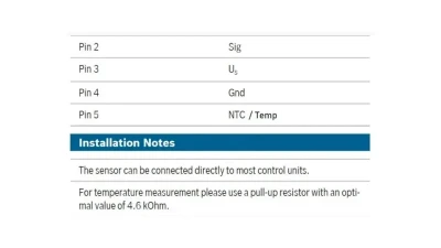 Bosch Motorsport 10 BAR 150 PSI Fuel Oil Pressure Temperature Sensor M10x1                                     - 70-0261230340 - Image 3