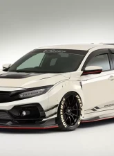 Varis Front Bumper and Side Skirts Widebody Upgrade Kit for Honda Civic Type-R FK8 2017-2021                                     - VAHO-032 - Image 4