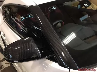 Varis Dry Carbon Pillar Cover for Toyota A90 Supra 2020-2024, Lightweight Carbon Fiber - VATO-308