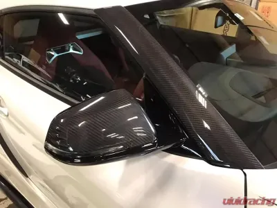 Varis Dry Carbon Mirror and Pillar Cover Set for Toyota A90 Supra 2020-2024 - VATO-309
