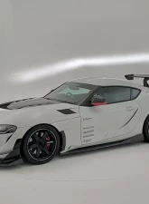 Varis VATO-310 3pc Carbon Track Front Diffuser Set for 2020-2024 Toyota A90 Supra                                     - VATO-310 - Image 2