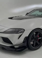 Varis VATO-310 3pc Carbon Track Front Diffuser Set for 2020-2024 Toyota A90 Supra                                     - VATO-310 - Image 3