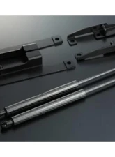Varis Bonnet Damper Carbon for Mitsubishi EVO X CZ4A 2008-2015 BDMI-002                                     - BDMI-002 - Image 2