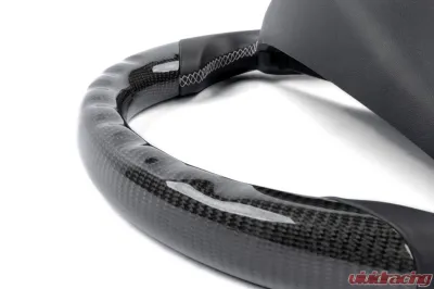 Dinan Steering Wheel - Carbon Fiber with Leather Grips (Non-Heated) Tesla - D920-0001