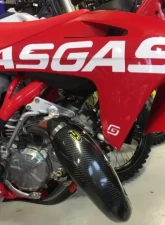 P3 Carbon Fiber Pipe Guard GasGas | Husqvarna TC 125 | TE 150 | KTM 125 SX | 150 SX 2019-2023                                     - 101049 - Image 2