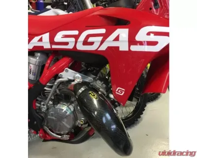 P3 Carbon Fiber Pipe Guard GasGas | Husqvarna TC 125 | TE 150 | KTM 125 SX | 150 SX 2019-2023 - 101049