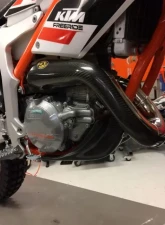 P3 Carbon Fiber Pipe Guard KTM Freeride 250R 4-Stroke 2015-2017                                     - 101065 - Image 2