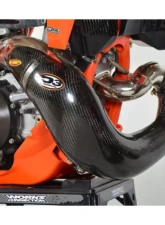 P3 Carbon Fiber FMF Pipe Guard Husqvarna TC 250 | TX 300 | KTM 250 | 300 2019-2023                                     - 101067-FMF - Image 3