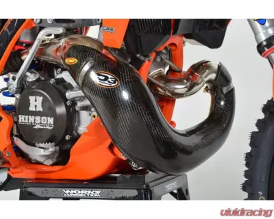 P3 Carbon Fiber FMF Pipe Guard Husqvarna TC 250 | TX 300 | KTM 250 | 300 2019-2023 - 101067-FMF