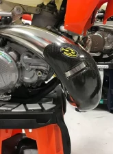 P3 Carbon Fiber Pipe Guard GasGas | Husqvarna TC 250 | TX 300 | KTM 250 | 300 2019-2023                                     - 101067 - Image 5