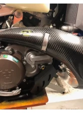 P3 Carbon Fiber Pipe Guard Husqvarna TC | TE | TX | KTM 250 | 300 2019-2023                                     - 101069 - Image 2