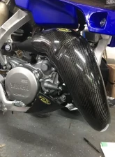 P3 Carbon Fiber Pipe Guard Yamaha YZ125 | YZ125X 2005-2024 107041                                     - 107041 - Image 2
