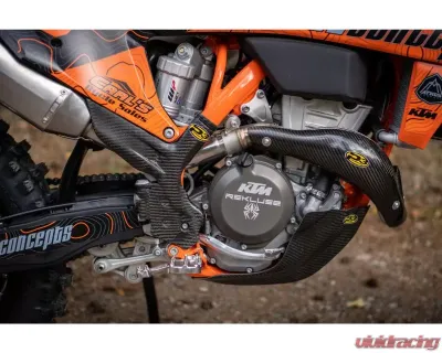 P3 Carbon Heat Shield STK Pipe KTM | Husqvarna FC | FX 350 2019-2022 - 201101