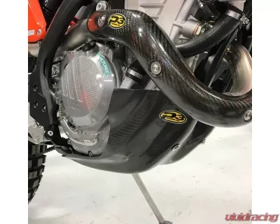 P3 Carbon Fiber Skid Plate Husqvarna FE 250 | 350 | KTM 350 EXC-F | XCF-W 2017-2023 - 301096