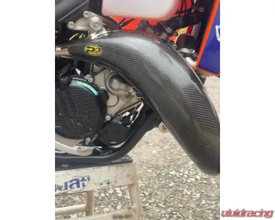 P3 Carbon Carbon Fiber Pipe Guard GasGas MC | Husqvarna TC | KTM 2023-2024 - 101051