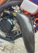 P3 Carbon Carbon Fiber Pipe Guard GasGas MC | Husqvarna TC | KTM 2023-2024                                     - 101051 - Image 4