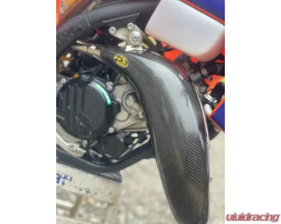 P3 Carbon Carbon Fiber Pipe Guard GasGas MC | Husqvarna TC | KTM 2023-2024 - 101051
