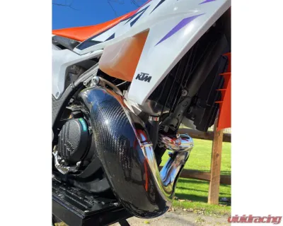 P3 Carbon Carbon Fiber Pipe Guard GasGas EC | MC | KTM | Husqvarna 2023-2024 - 101081