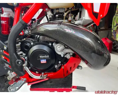 P3 Carbon Carbon Fiber Pipe Guard Beta 300 Xtrainer with FMF 2023-2024 - 109069