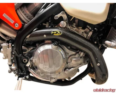 P3 Carbon Fiber Heat Shield Husqvarna FE 350 | KTM 350 EXC-F 2020-2023 - 201099